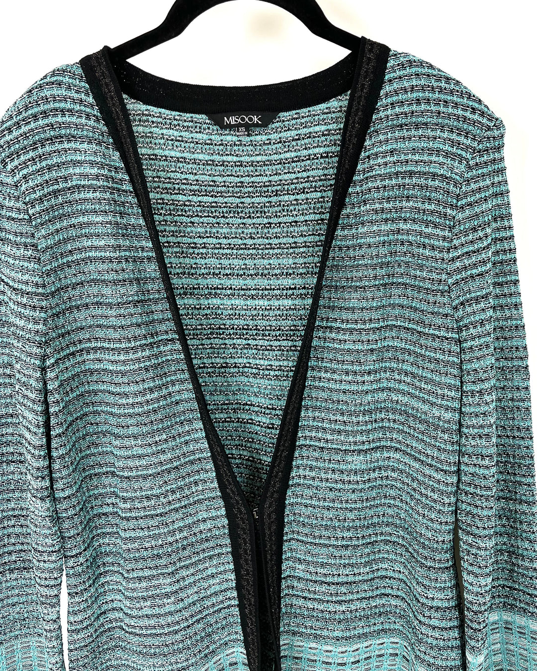 Light Blue And Black Cardigan - Size 2-4