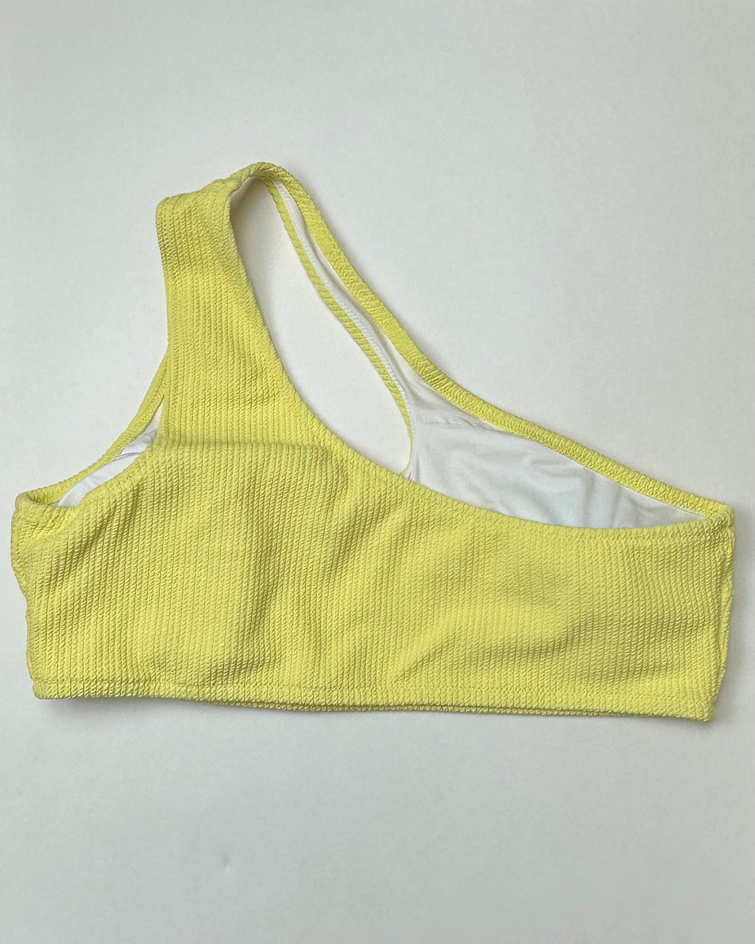 PINK Yellow One-Shoulder Bikini Top- Size Extra Extra Large