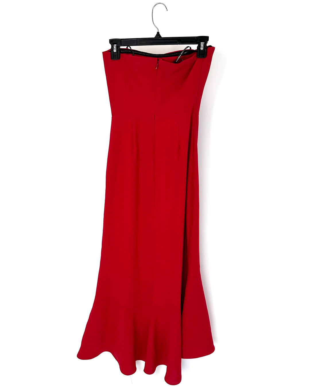 Red Ruffle Strapless Dress - Size 2/4