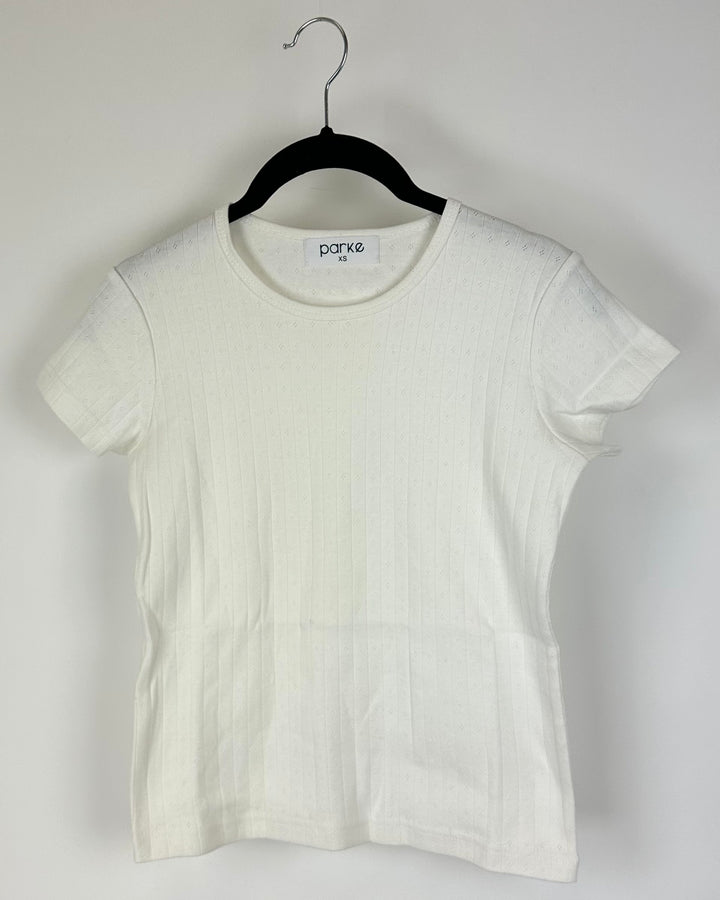 White Baby Tee - Extra Small, Small and Large