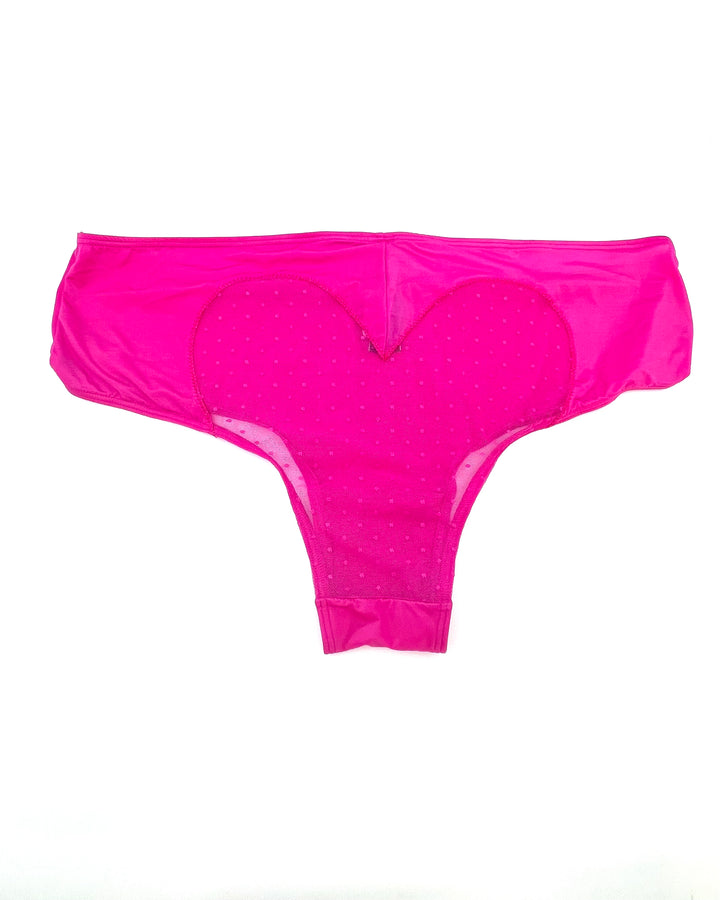 Victoria's Secret Bubblegum Pink with Heart Detailing Underwear - XXL