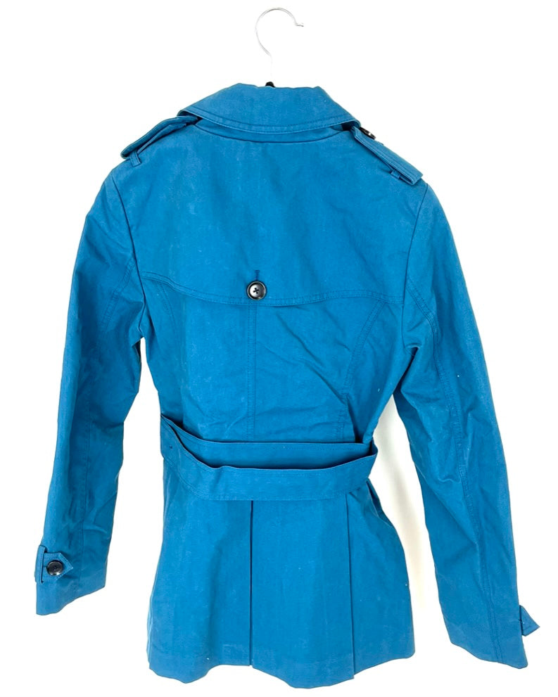 Lapis Blue Trench Coat - Size 2/4