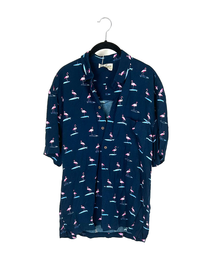 MENS Kenny Flowers Flamingo Shirt - Medium