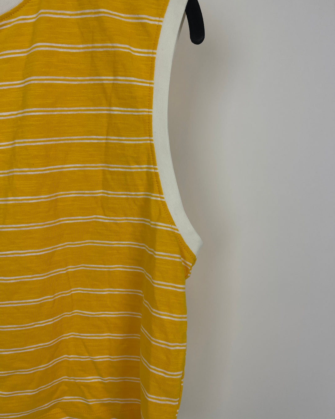 Yellow and White Striped Tank - Medium