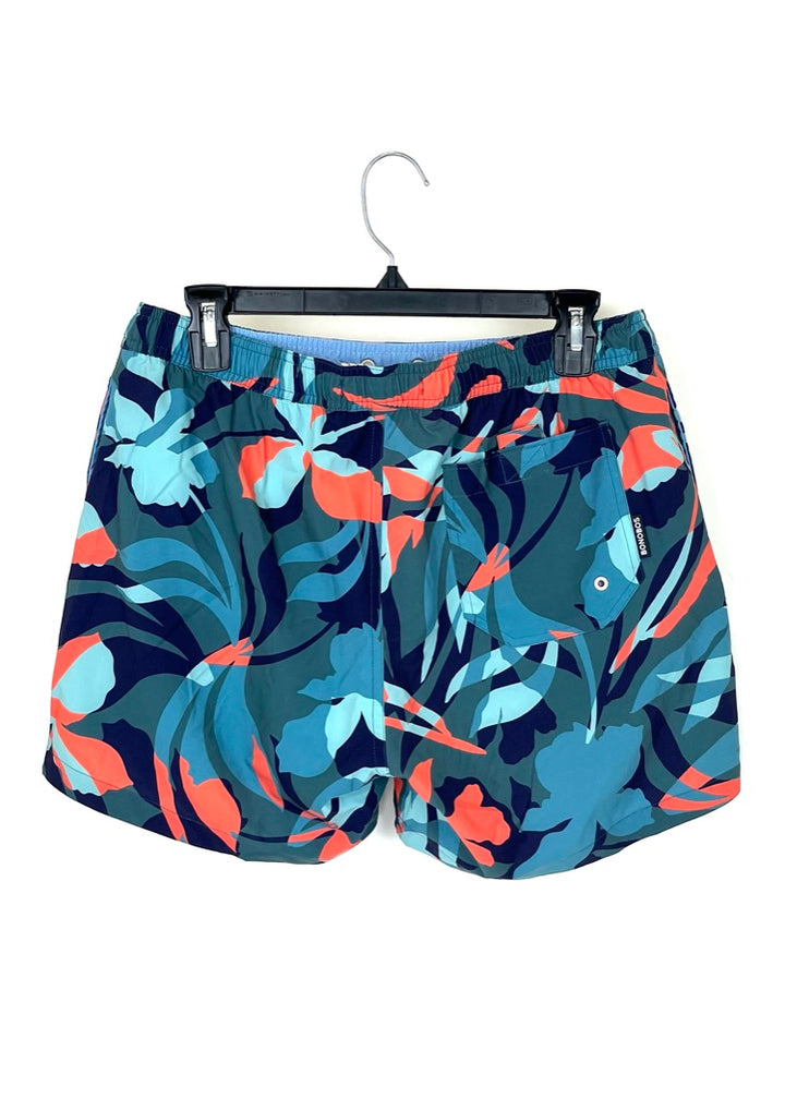 MENS Multicolor Palm Print Swim Shorts - Medium