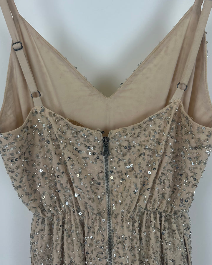 Alice + Olivia Tan Sequin Jumpsuit - Size 0/2