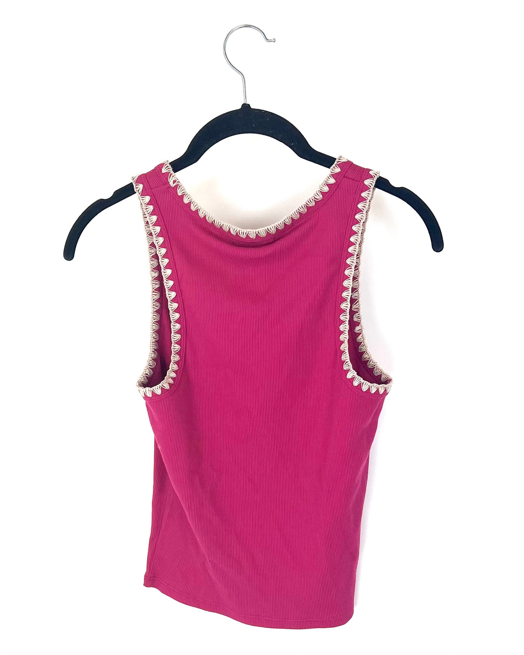 Magenta Stitched Tank Top - Small