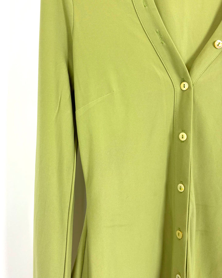 Song Of Style Bright Olive Green Top - Extra Small