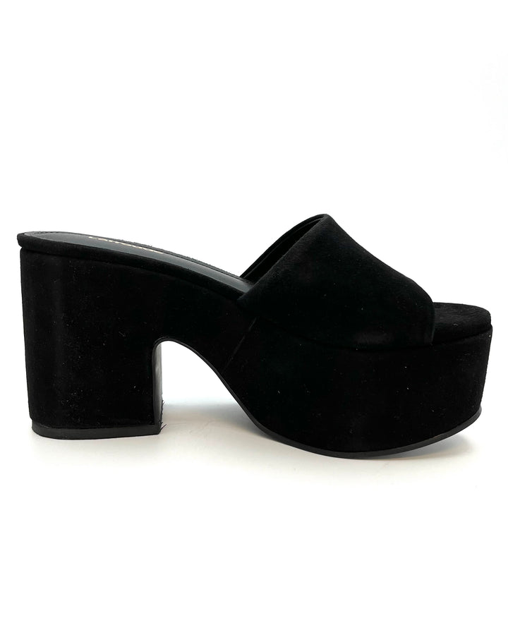 Black Suede Platform Sandal - Size 5 and 10