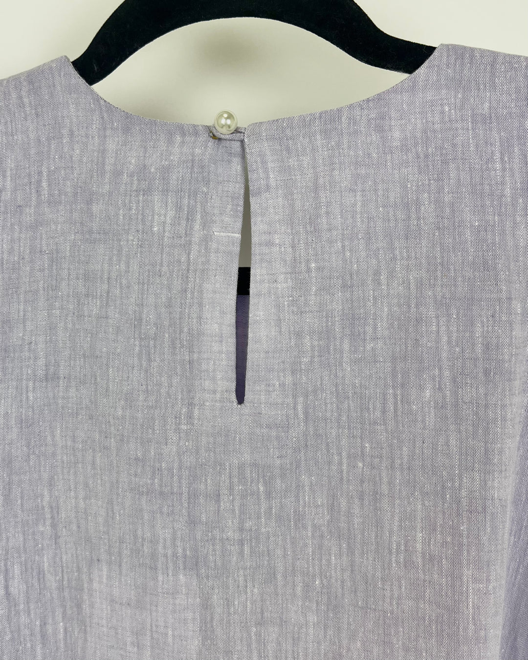 Purple Top with Faux Pearl Button - Size 0/2 and 4/6