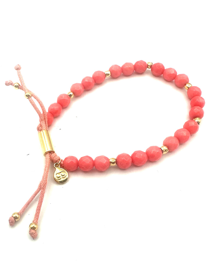 Salmon Color Beaded Bracelet