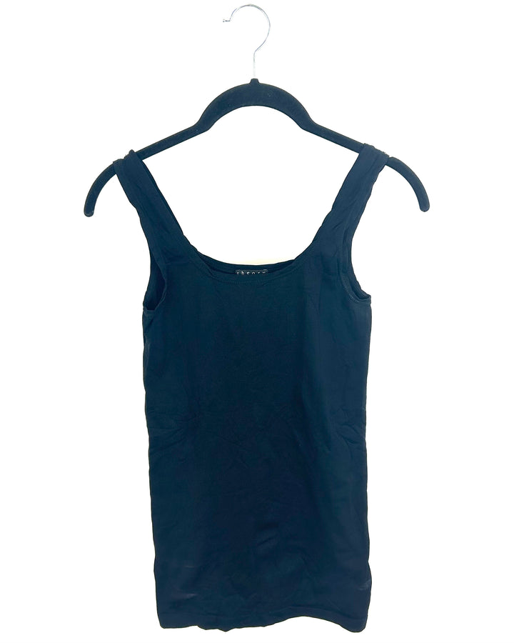 Theory Black Tight Fitting Tank Top - Small