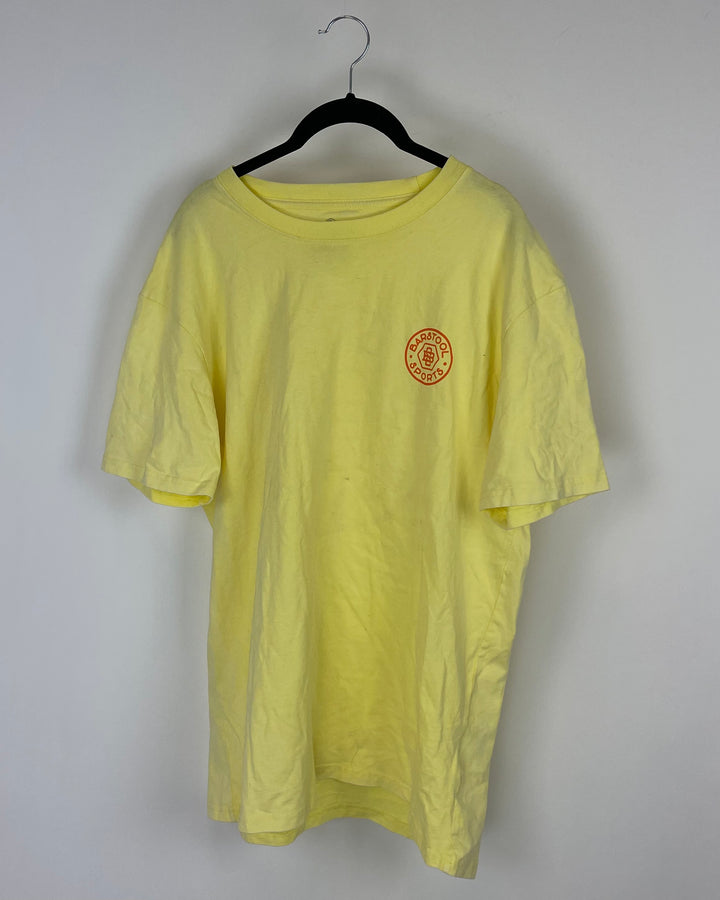 MENS Barstool Sports Yellow T-Shirt - Large