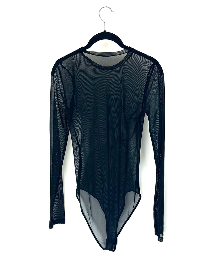 Zara Black Mesh Bodysuit - Medium