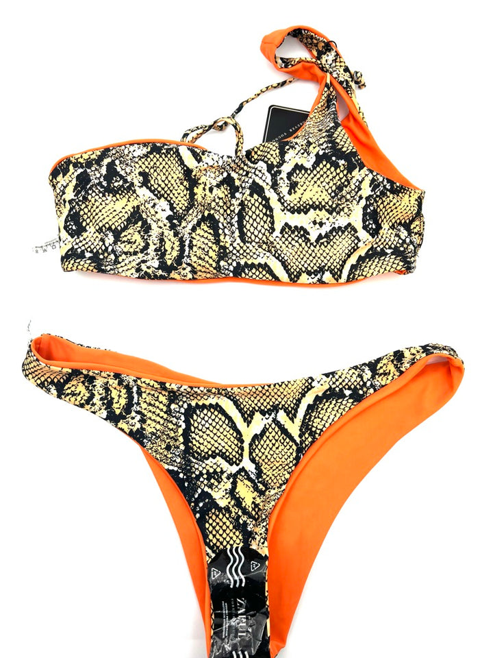 Reversible Animal Print Bikini Set - Size 6