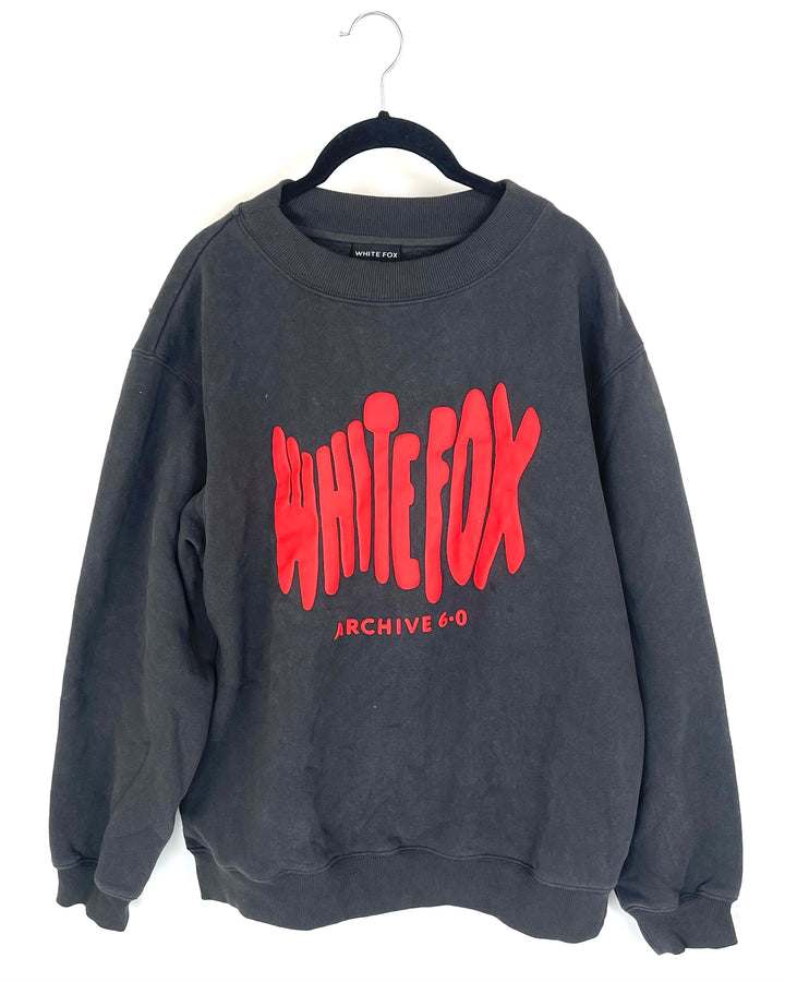 White Fox Grey Sweatshirt - Small/Medium