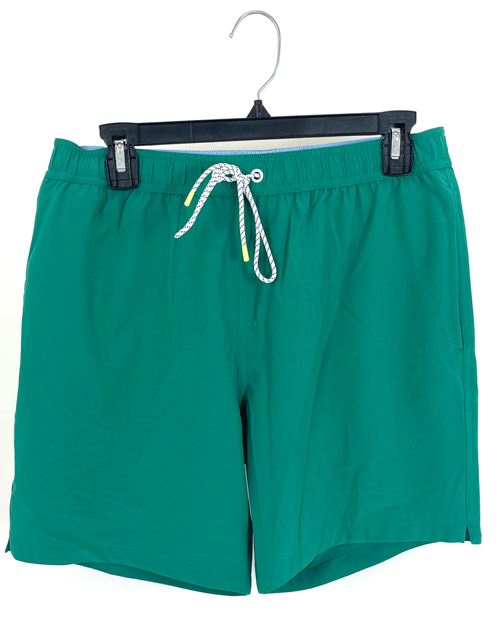 MENS Green Swim Shorts - Medium