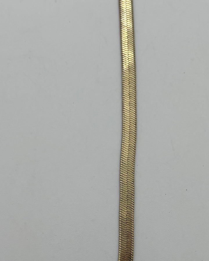 Thin Gold Snake Chain Necklace