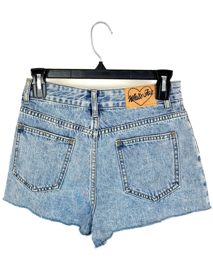 White Fox Light Denim Shorts - Size 2