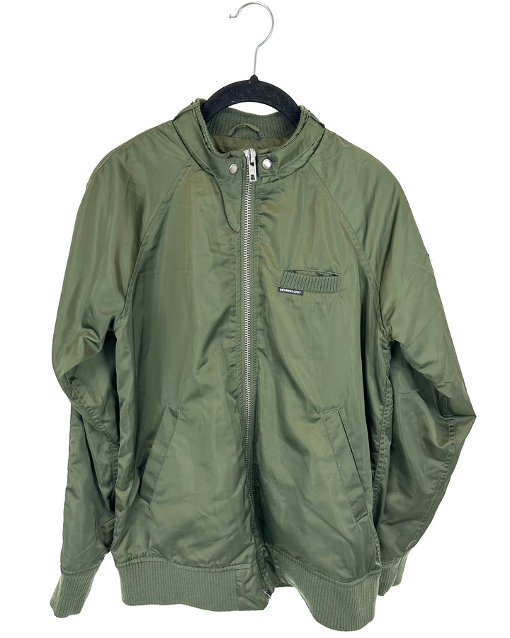 Members Only Green Bomber Jacket - Small