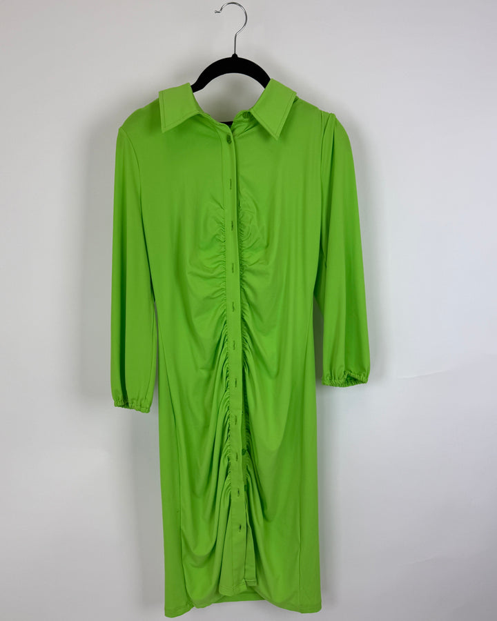 New York & Company Bright Green Dress - Small