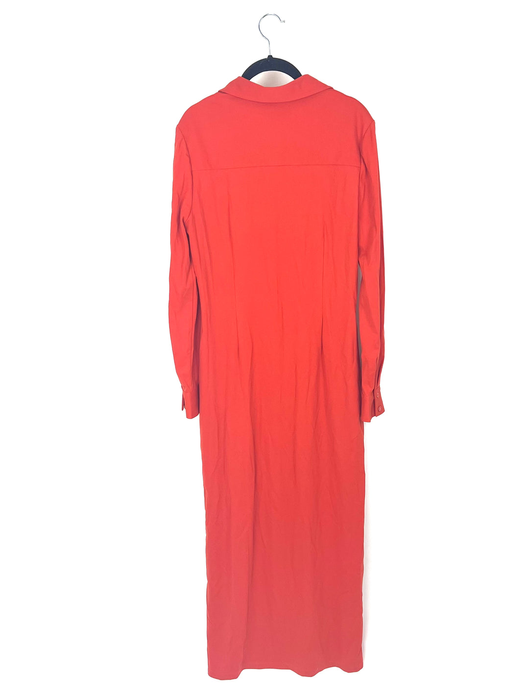 Burnt Orange Long Sleeve Maxi Dress - Medium