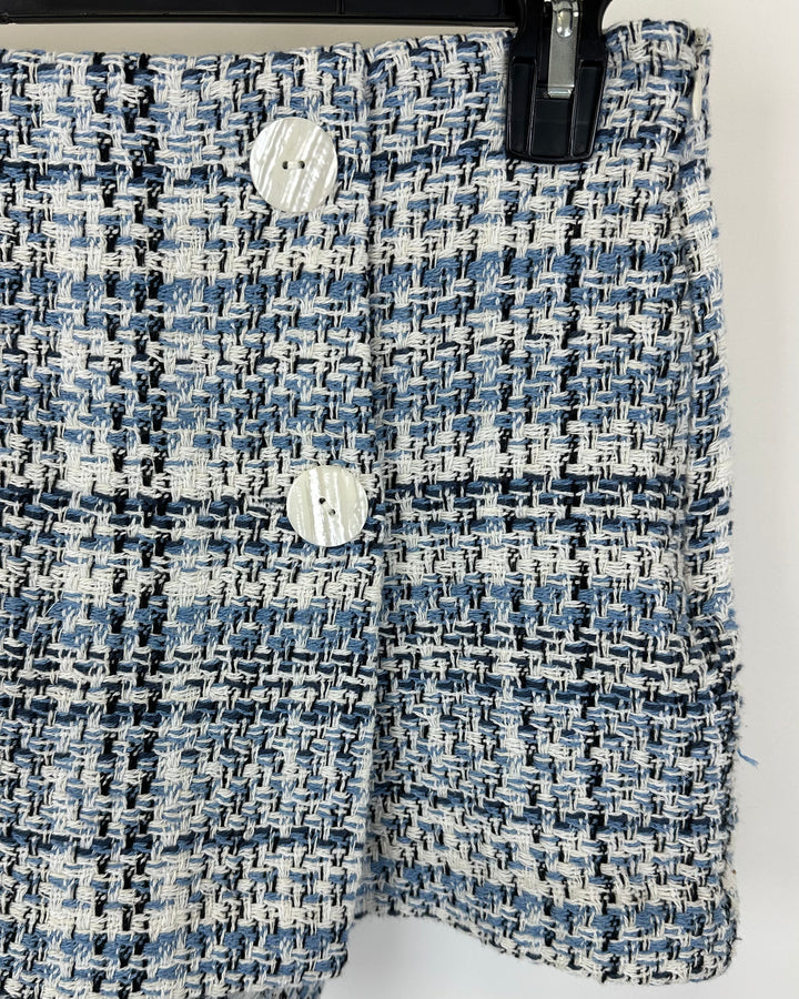 Zara Blue Tweed Skort - Size 2/4