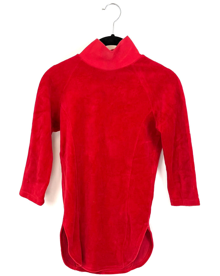 Juicy Couture Red Velour Top - Size 2