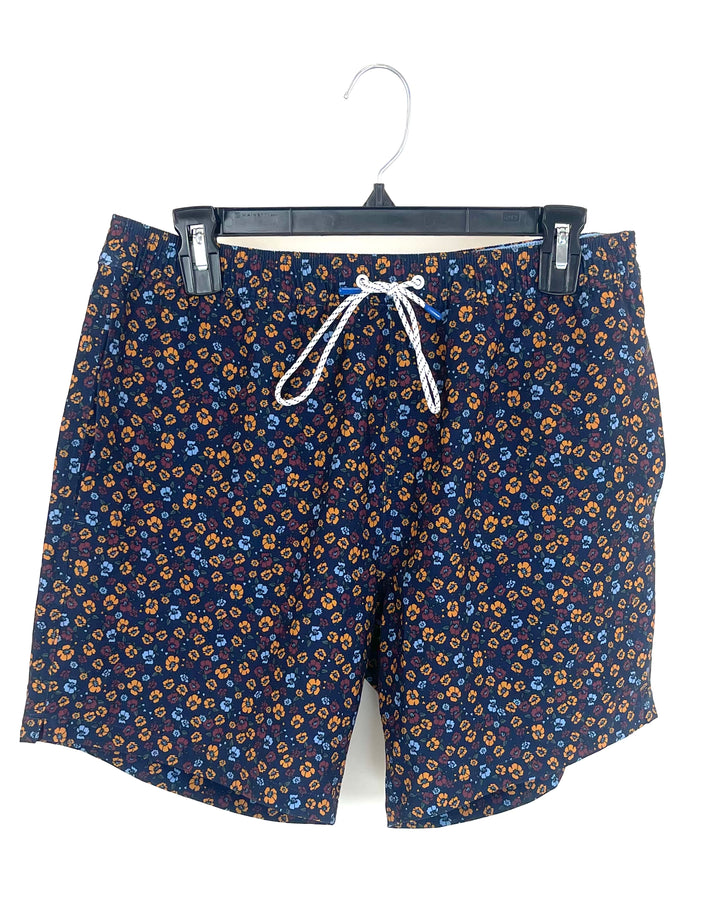 MENS Multicolor Flower Swim Shorts - Medium