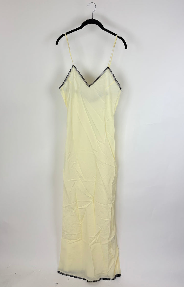 Rollas Cream Sheer Slip Dress - Medium