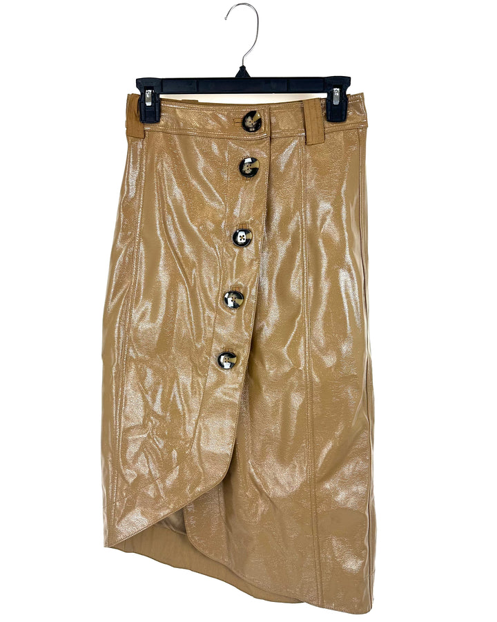 Ganni Faux Leather Skirt - Size 2