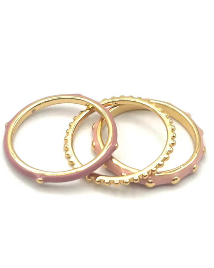 Pink Ring Stack - Size 6, 7 and 8