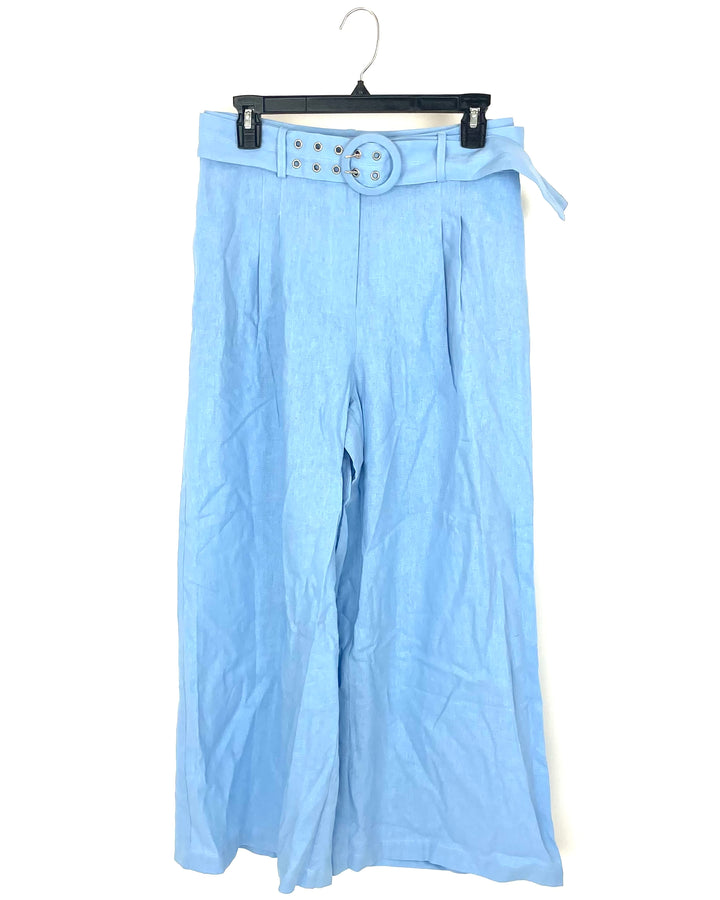 Cornflower Blue Belted Pants - Size 6