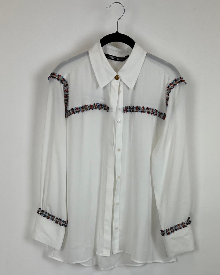 Zara White Blouse - Medium