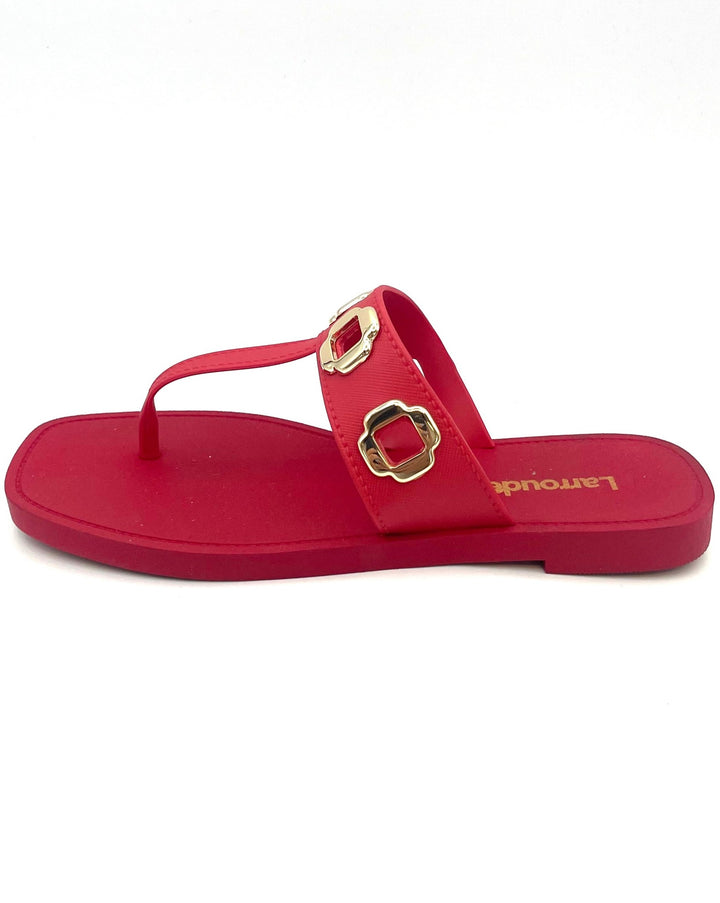 Red Flip Flop Sandals - Size 6/7