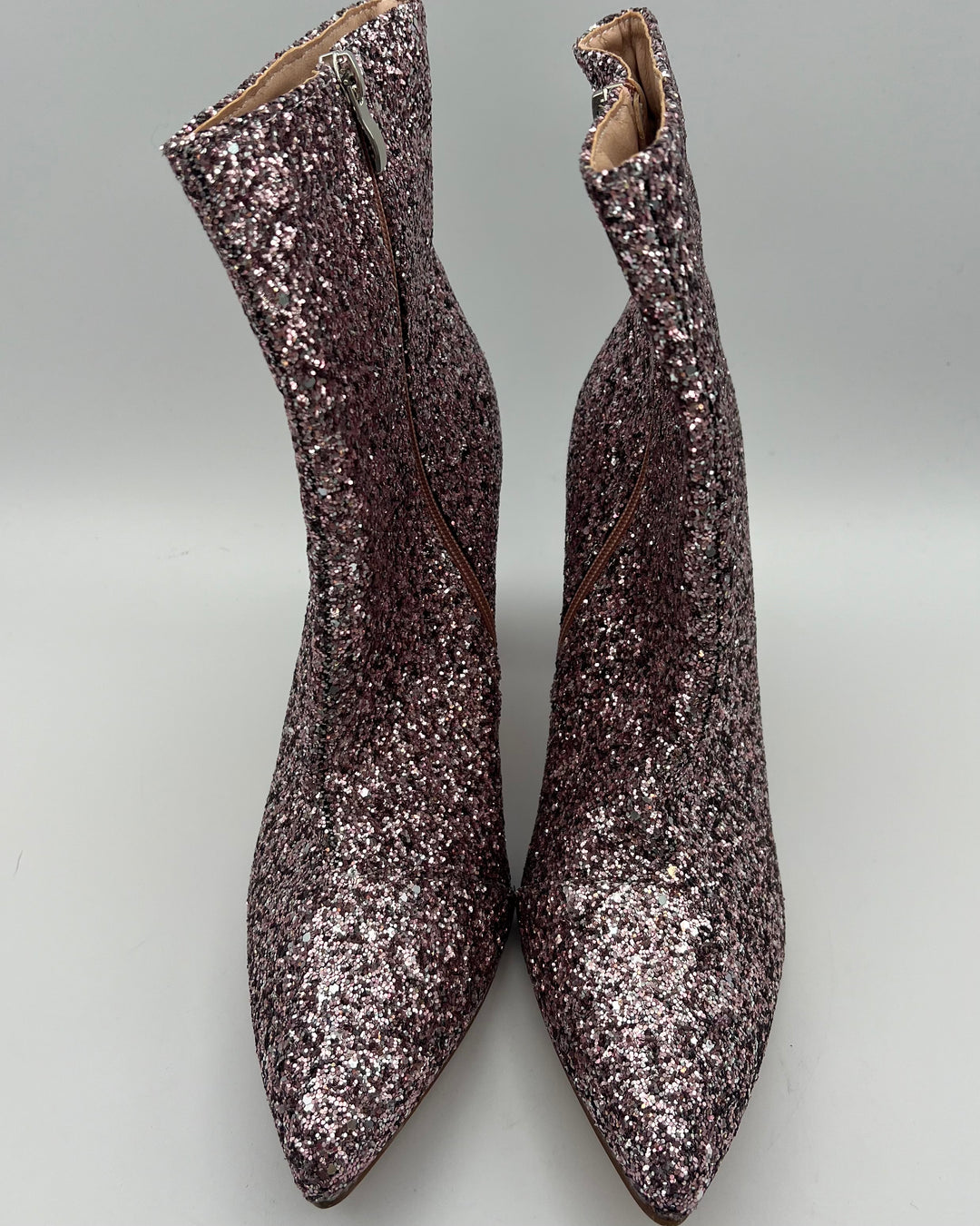 Pink & Silver Glitter Boots - Size 11.5