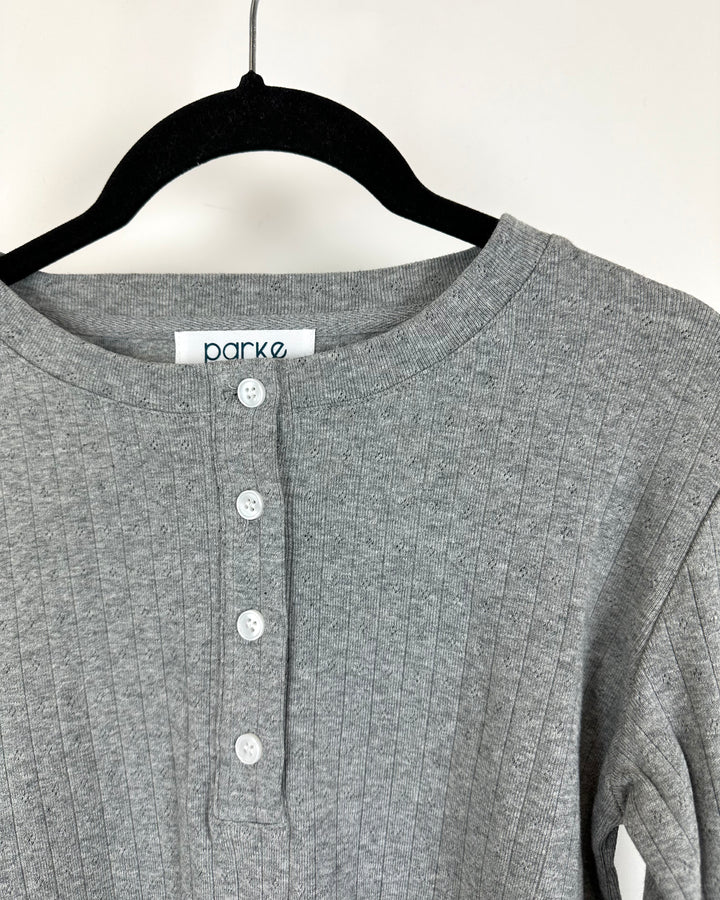 Gray Long Sleeve Top - Extra Small and Large