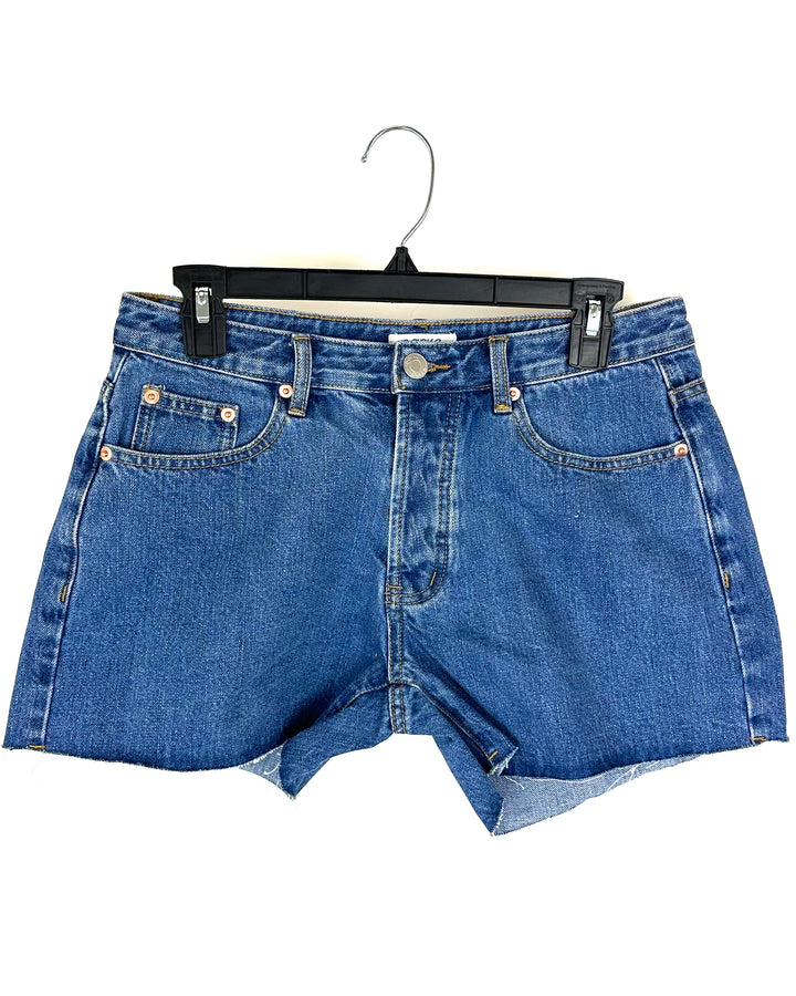 Medium Wash Blue Denim Shorts - Size 23-30 (Waist)