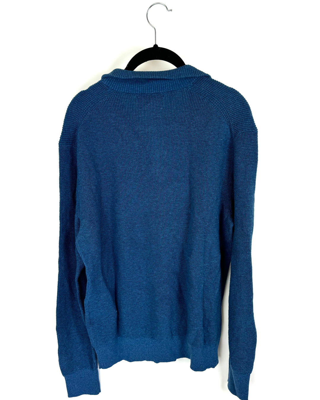 Blue Quarter Zip Sweater - Mens Medium/Womens Large