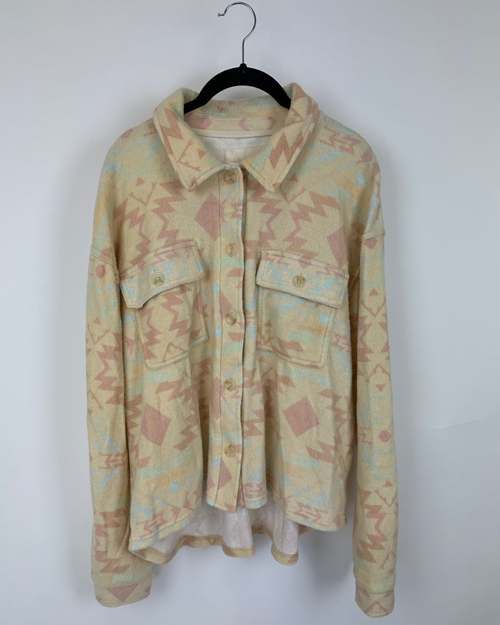 Thread & Supply Yellow Abstract Jacket - Large