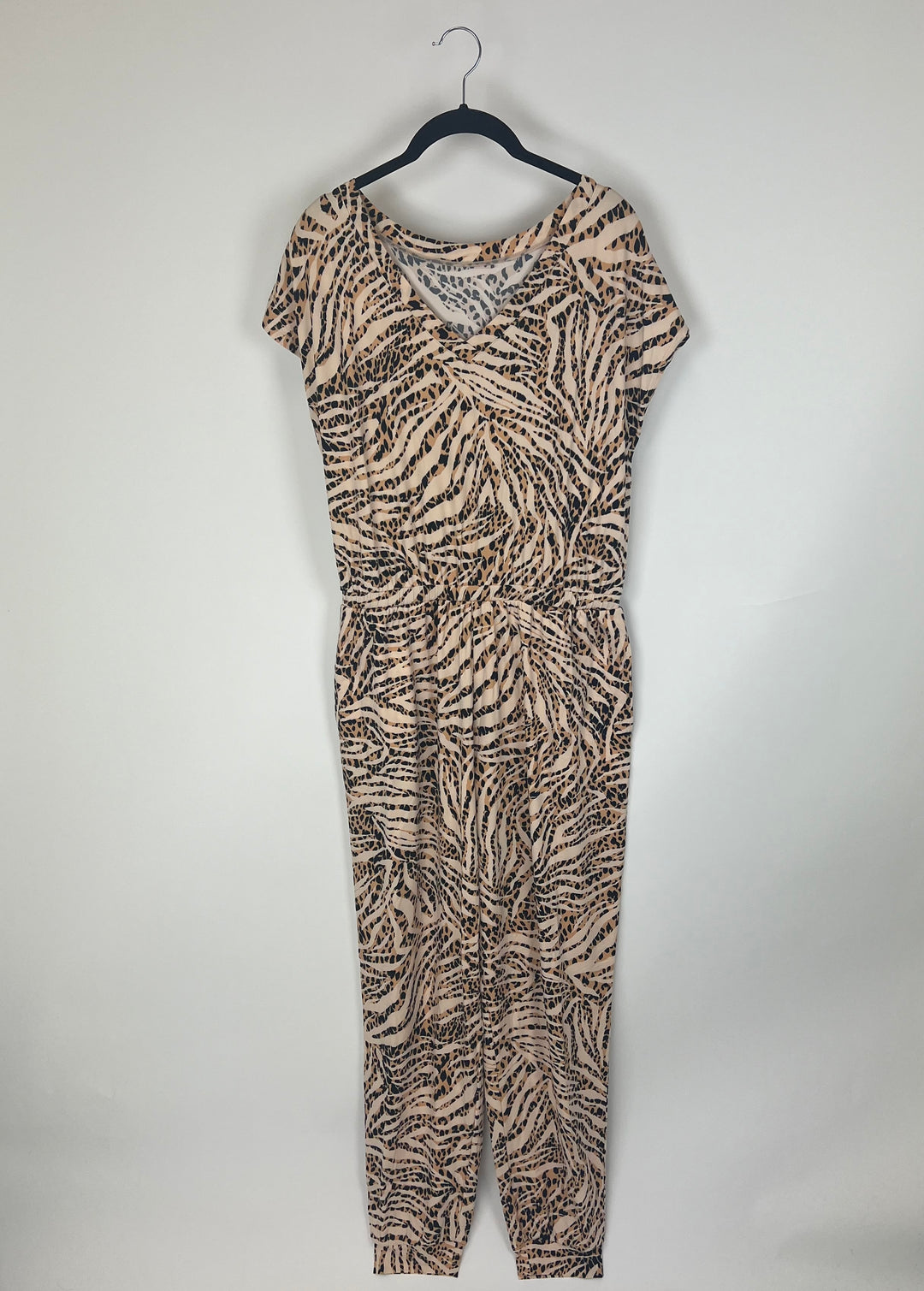 Soft Animal Print Jumpsuit - Size 6/8