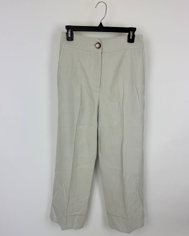 Sézane Sand Cropped Trousers - Size 6