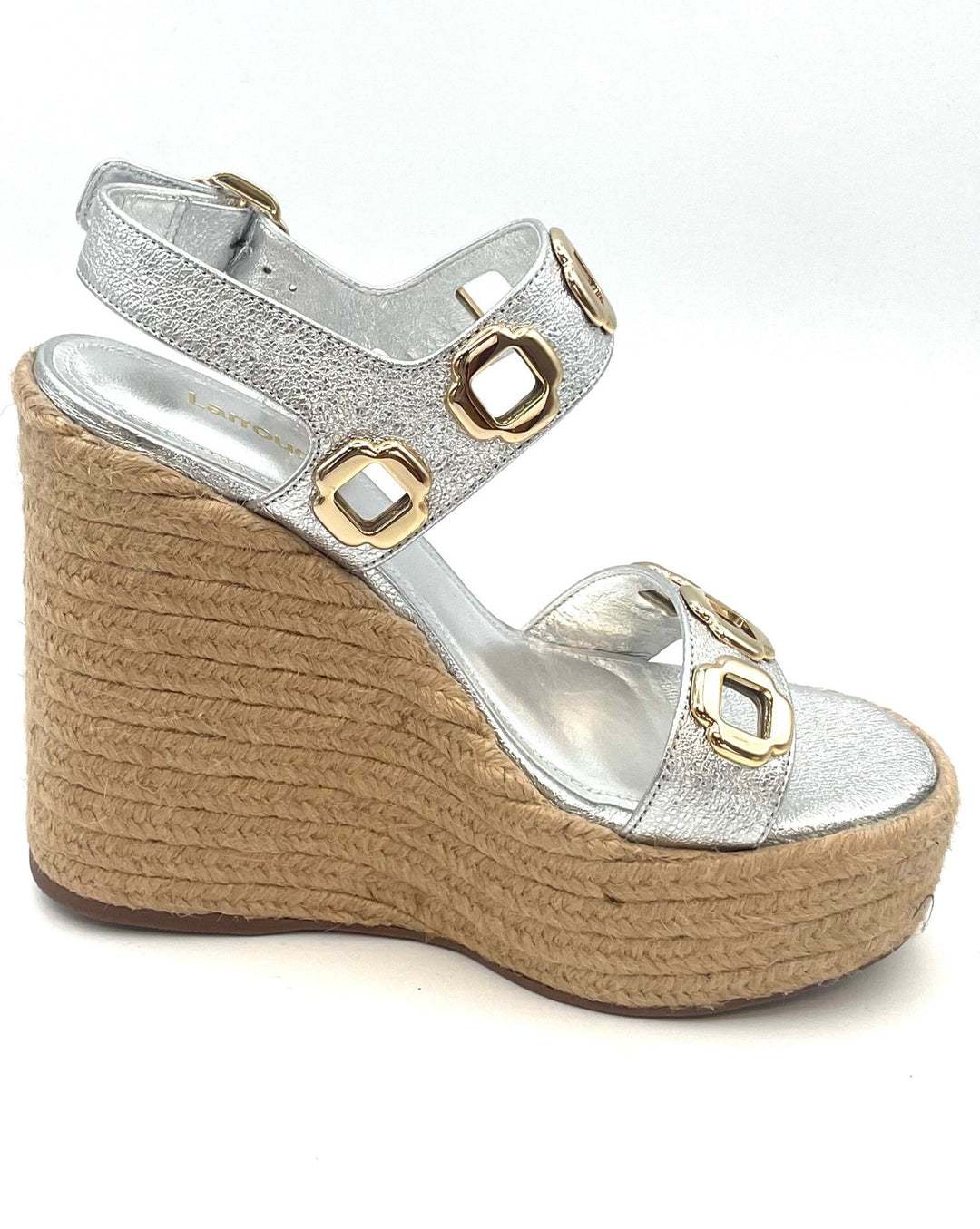 Metallic Silver Wedge  - Size 6.5