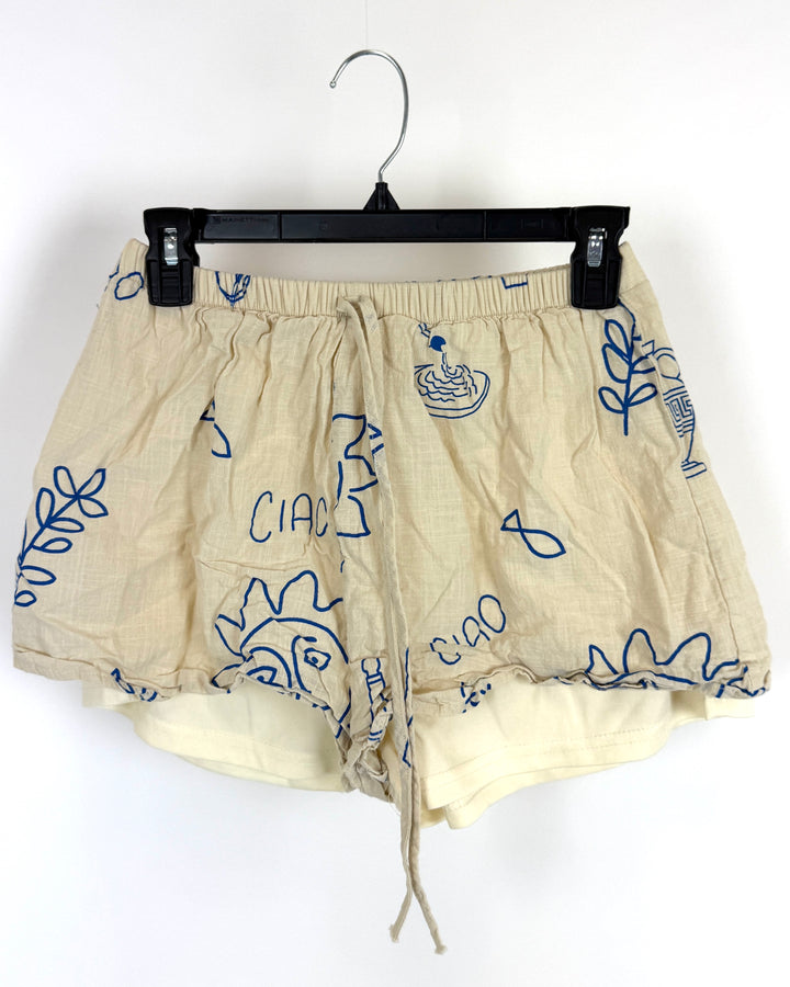 Petal + Pup "Ciao" Shorts - Extra Small