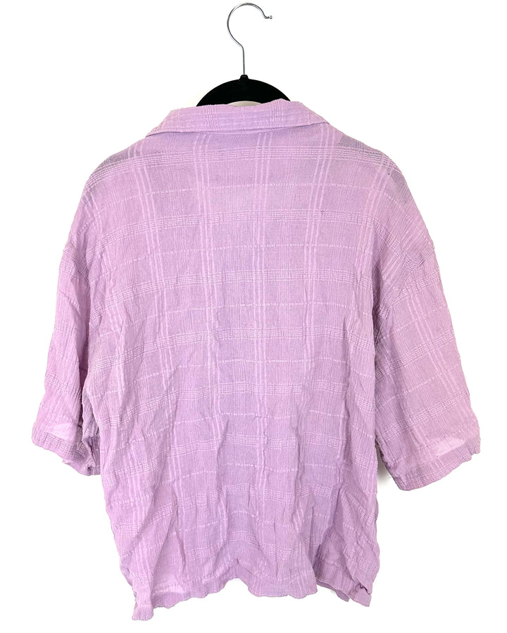 MEN Nova Men Purple Button Up Shirt - Medium