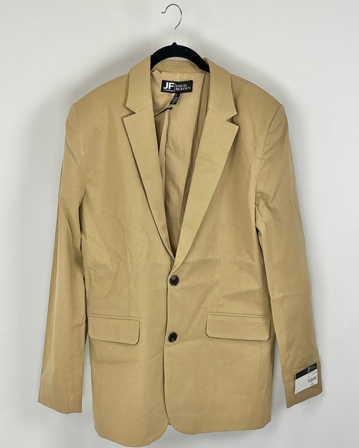 MENS Long Tan Blazer - Small - 1XL