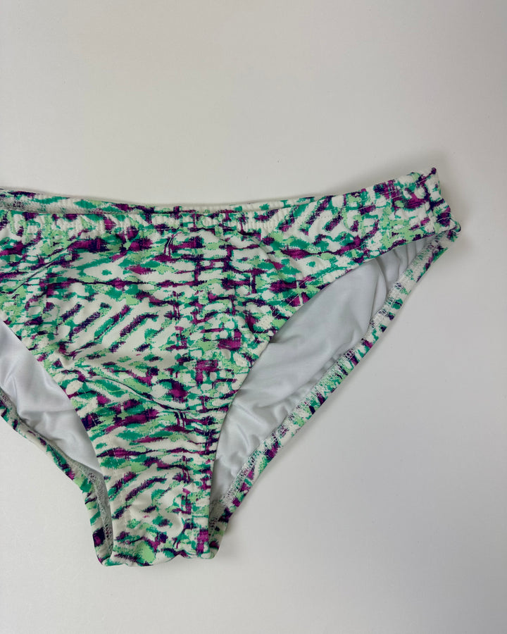 Purple and Green Abstract Swim Bottom - Small