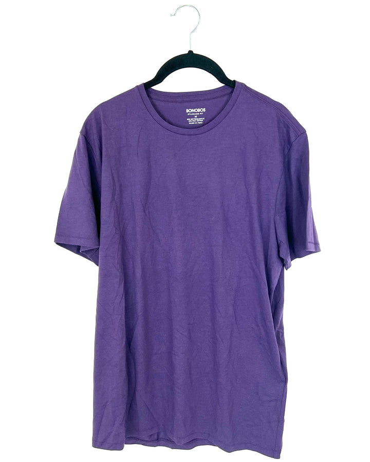 MENS Eggplant Purple Crewneck T-Shirt - Medium