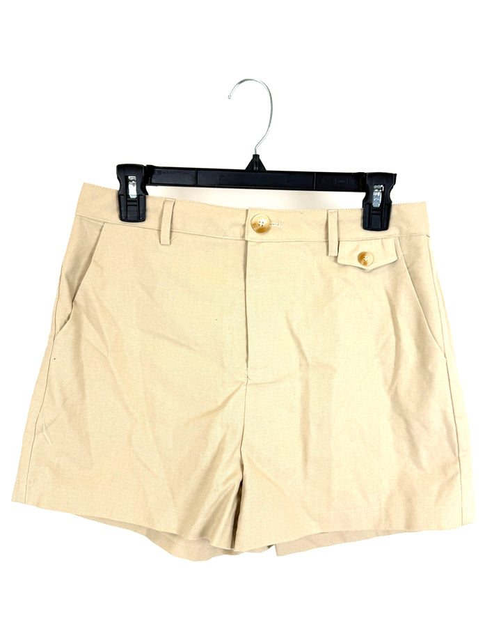 Gilli Tan Linen Shorts - Small