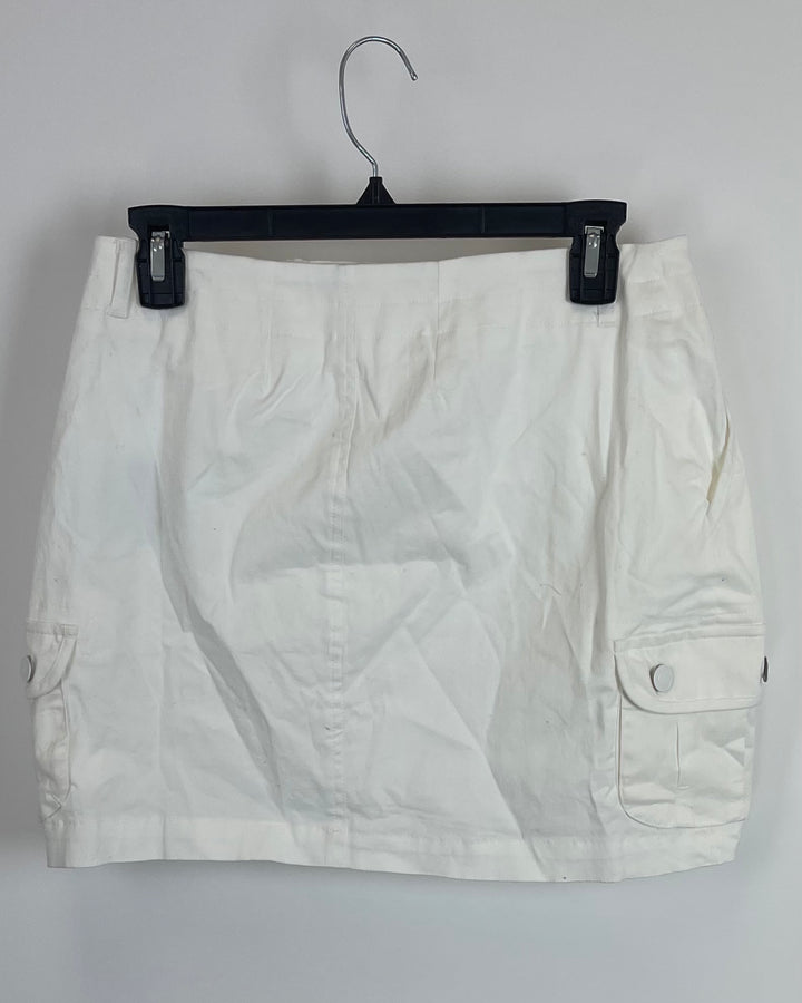 Klassy Network White Cargo Skirt - Medium